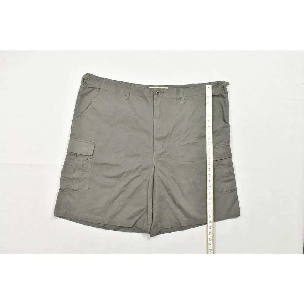 Cabela's Outdoors Men's Size 48 Cargo Shorts Gray 100% Cotton Heavy Duty Utility